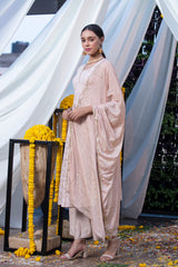 Caramel Lucknowi Chikankari Suit Set