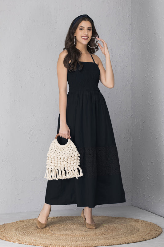 Black Tiered Maxi Dress