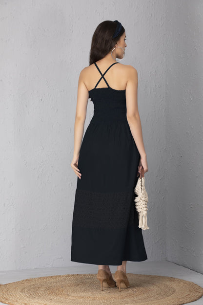 Black Tiered Maxi Dress