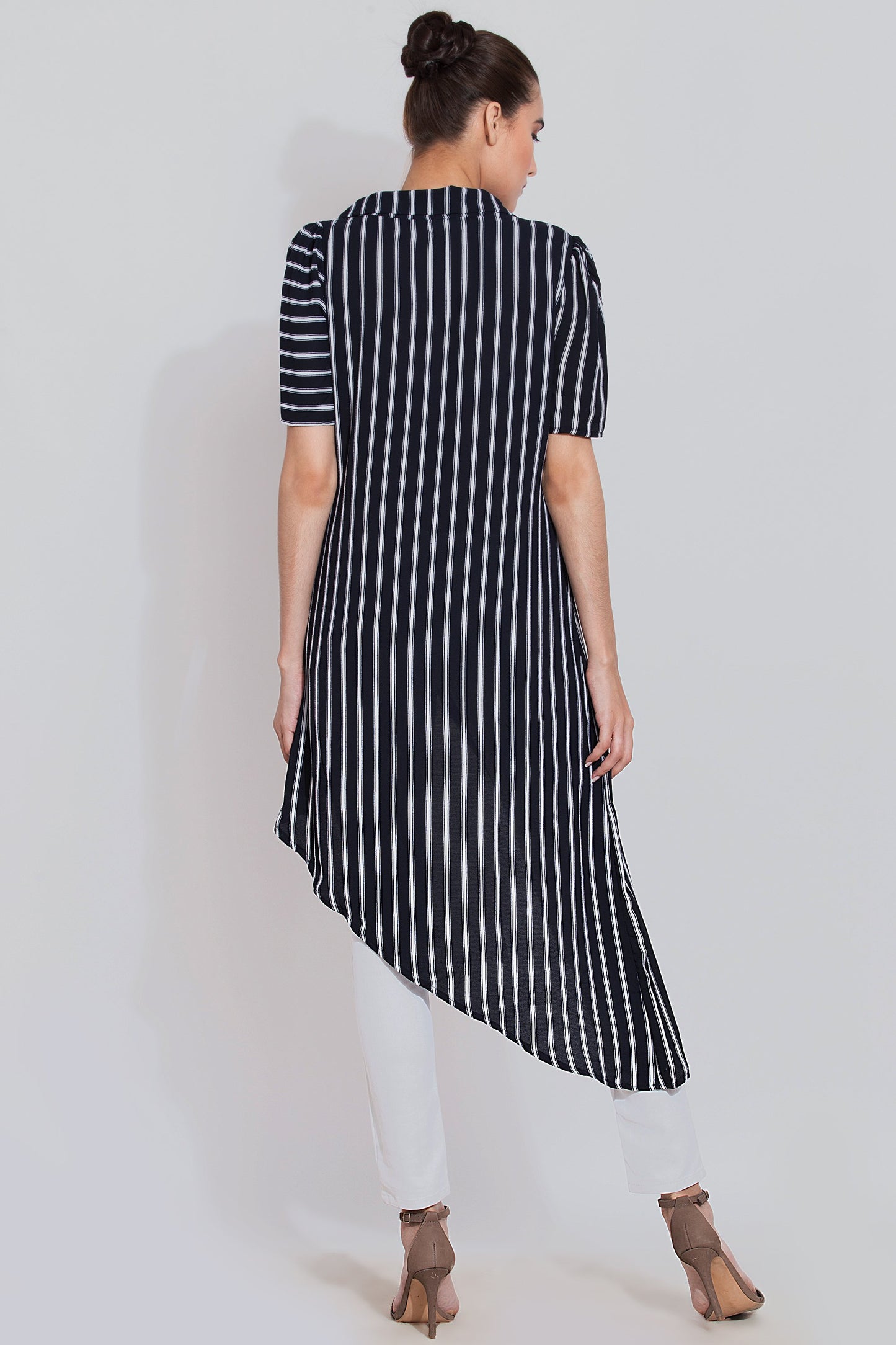 Navy stripes maxi top