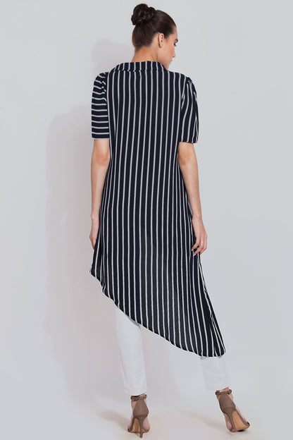 Navy stripes maxi top