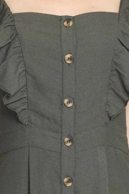 Basil Ruffle Jumpsuit