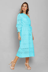 Sea Blue Midi Dress